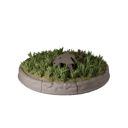 Forest Oval Base product render 3D model preview showing rim shape, three-quarter studio view, height and ground texture