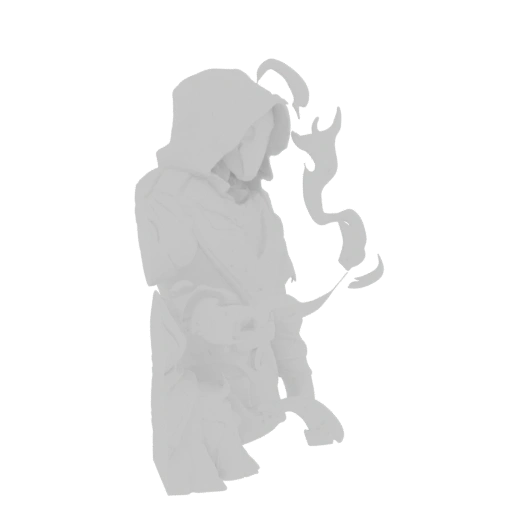 Mysterious Hooded Figure with Smoke