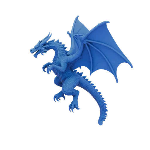 Miniatura STL Drago Antico Boss Fantasy Soffio, rendering da tavolo a tre quarti, miniatura boss stampabile in resina con ali