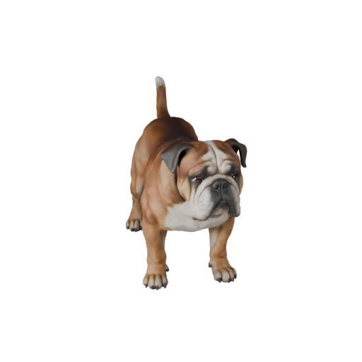 Modello 3D Cane Bulldog per Unity - Asset Pronto per il Gioco, FBX | PBR