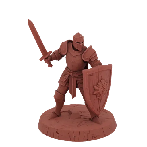 Medieval Paladin Miniature STL - Victory
