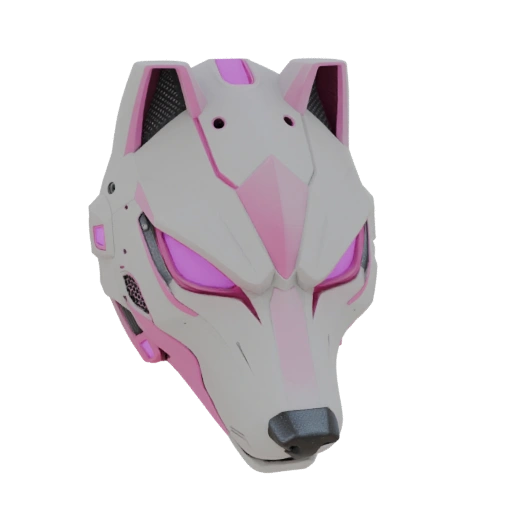 Cyberpunk Wolf Mask 3D Model