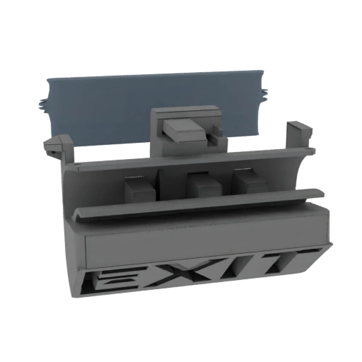 3D Model of an Exit Sign with Internal Components