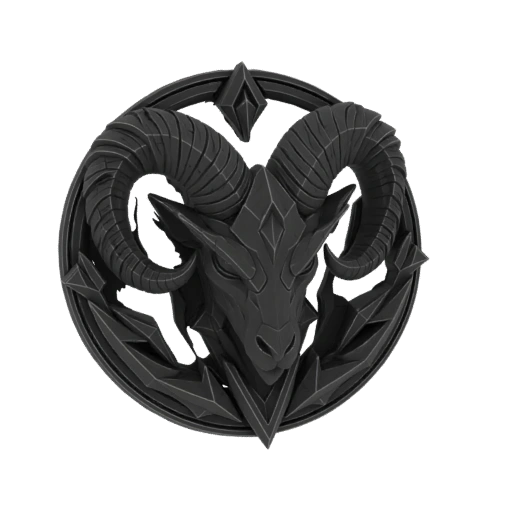 Ram Head Emblem 3D Model