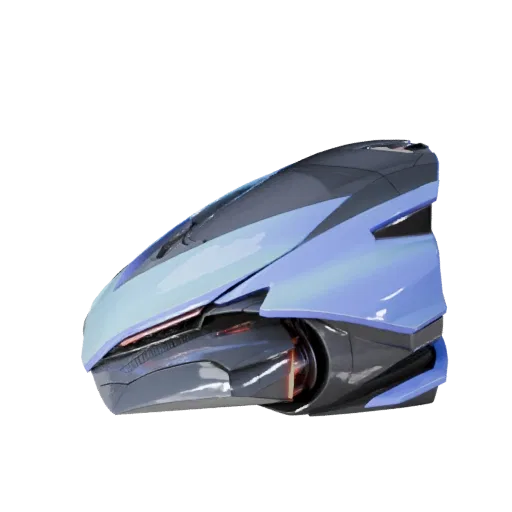 High Poly Hover Car 3D Model for Studio Renders PBR Asset
