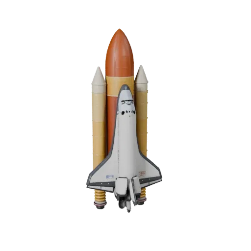 Space Shuttle 3D Model for Unity - Low Poly Game Asset