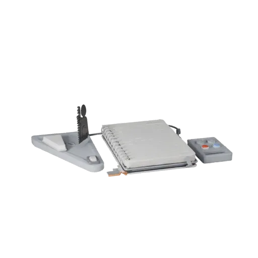 Corporate Notebook Realistic 3D model, three-quarter studio render, showing plastic, desk-scale silhouettes.