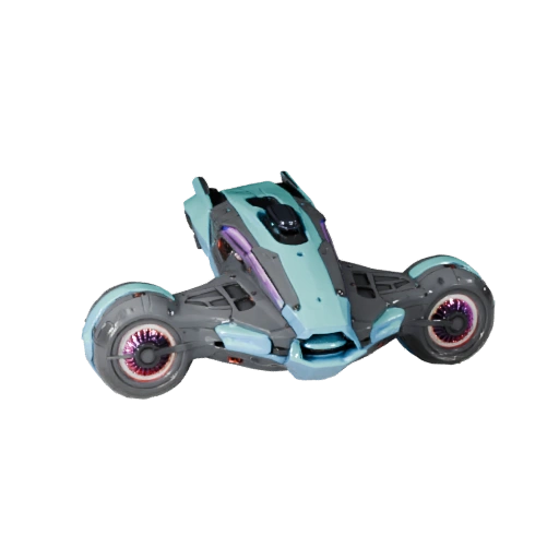 Modelo 3D de Moto Flutuante para Unity - Ativo de Jogo Baixo Poli
