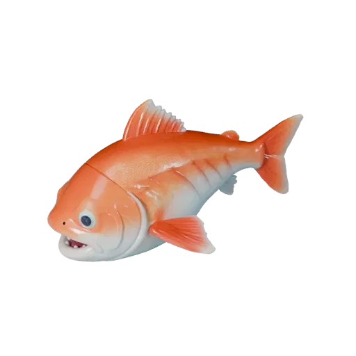 Cartoon Lachs 3D-Modell, Seitenansicht Wildlife-Rendering, stilisiertes Tier-Asset mit Unterwasser-Haut-Reaktion, Flossendick