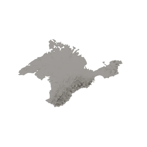 Crimea Peninsula Topography 3D Model