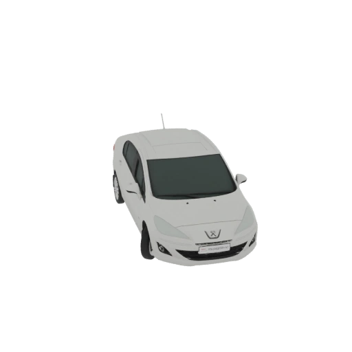 White Peugeot 508 Sedan 3D Model