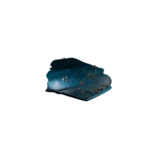 Coral Reef Water Base Unity 3D model, isometric viewport view, showing wet stone, water edges.