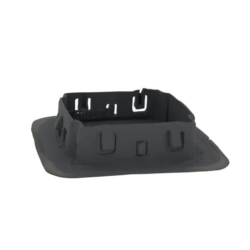 3D model render of a weathered, ancient stone ruin diorama base with crumbling walls and openings.