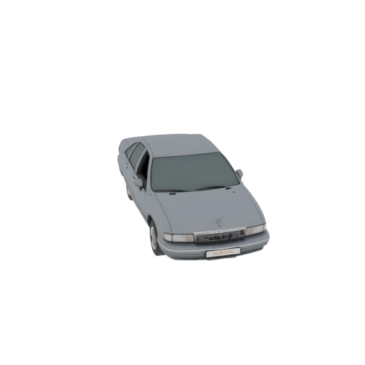 1990s Gray Sedan 3D Model