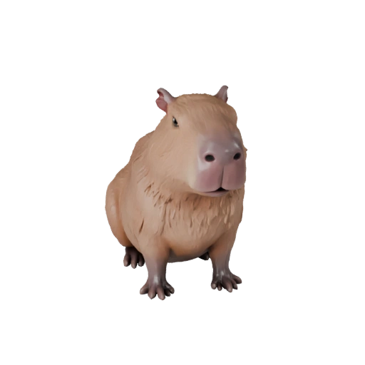 Modelo 3D de Capibara de Alto Poligonaje - Recurso STL Detallado para Impresión