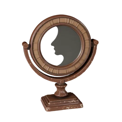 Handmade Mirror Realistic 3D model, living room, three-quarter studio render, ceramic detail.