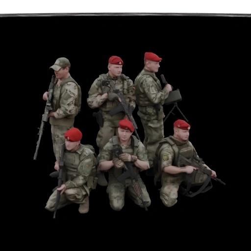 Russian Spetsnaz Soldiers Diorama 3D Model