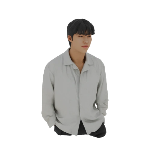 Young Man in Casual Shirt 3D Model
