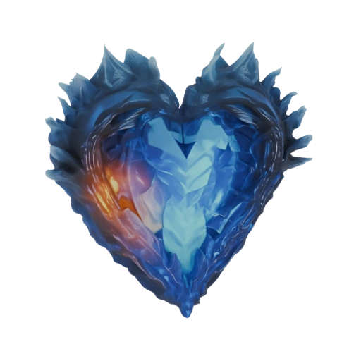 Frozen Heart Crystal 3D Model