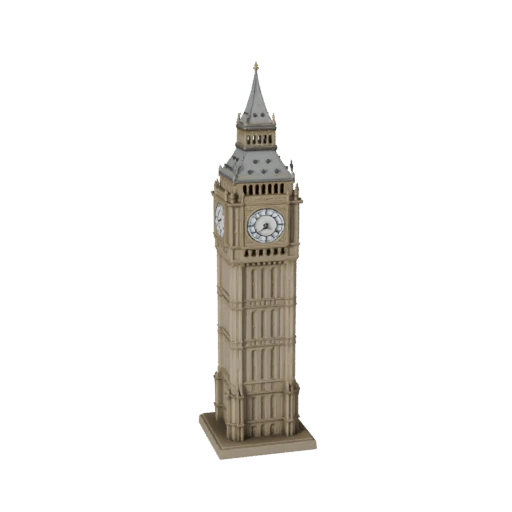 Modelo 3D Imprimible de Big Ben en STL - Activo a Escala Imprimible