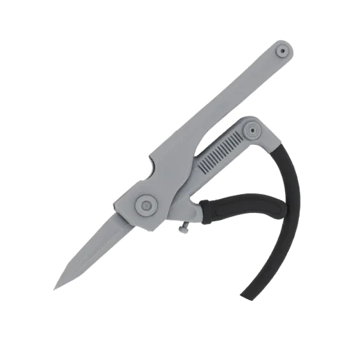 Diagnostic Scalpel Prop Realistic 3D model, three-quarter studio render, showing stainless steel, handheld tool scale.