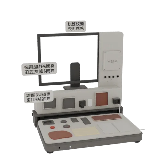 Field Training Monitor Education 3D model, three-quarter training render, showing neutral plastics, form detail.
