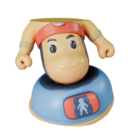 Sports Food Mascot high poly 3D model preview showing pose, studio close-up view, expression and smooth toy surfaces