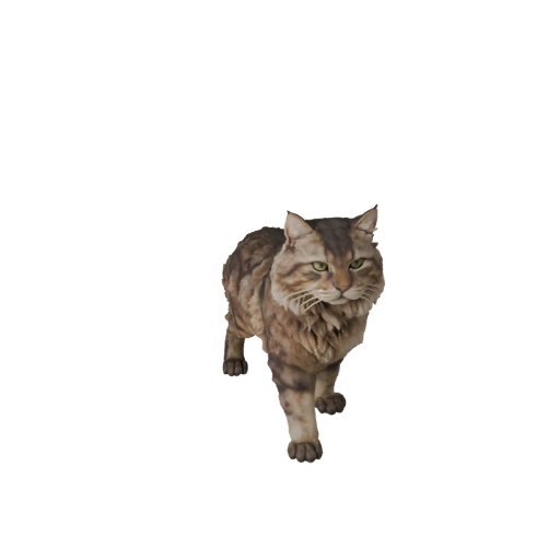 Modello 3D Gatto Siberiano per Unity - Asset Pronto per il Gioco, FBX | PBR