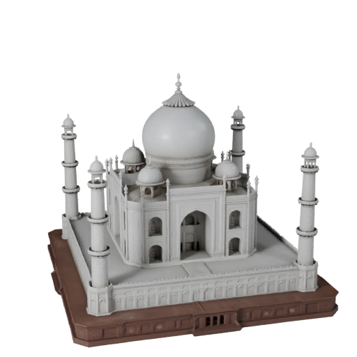 Modelo 3D STL Imprimível do Taj Mahal - Asset de Escala para Mockups de Escala