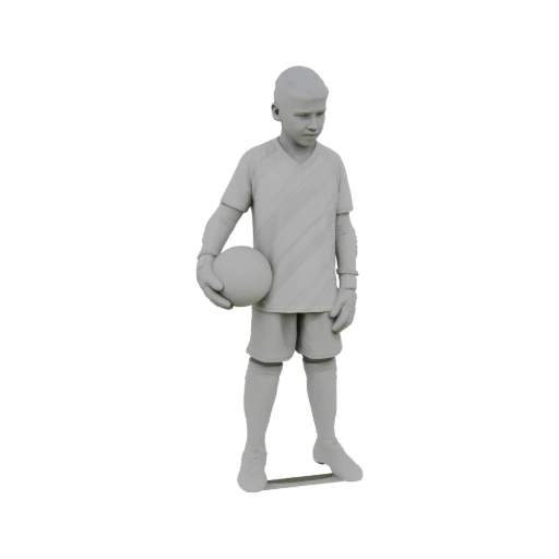 Soccer Goalkeeper with Ball 3D Model