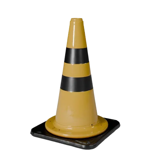 Site Safety Cone Product Viz 3D model, three-quarter studio product render, showing plastic shells, form detail.