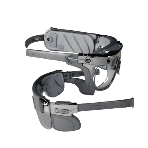 Fitness Smart Glasses High Poly 3D model, close-up studio render, showing silicone, wearable fit.