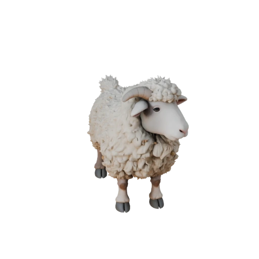 Modelo 3D de Ovelha para Blender - Asset PBR com Texturas | Livre de Royalties