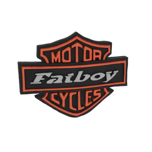 Fatboy Cycles Motorcycle Emblem 3D Model