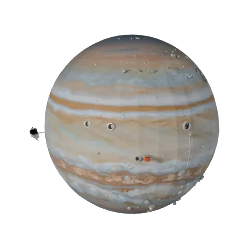 Gas Giant Planet Modular 3D model, isometric modular kit view, showing rock, spherical body scale.