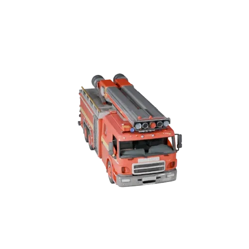 Fire Truck 3D Model for Unity - Low Poly Game Asset