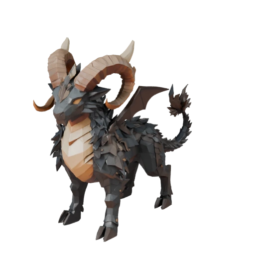 Modèle 3D de Griffon Low Poly - Asset de Jeu Unity avec FBX | Libre de Droits