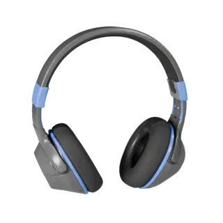 Retro Gaming Headset 3D model, three-quarter front view, Unity viewport, showing soft ear pads, wearable scale.