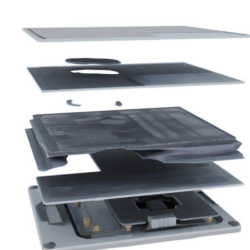 Exploded View LCD Display Assembly 3D Model