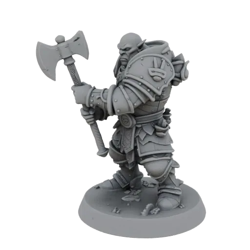 Fantasy Orc Pirate Miniature STL
