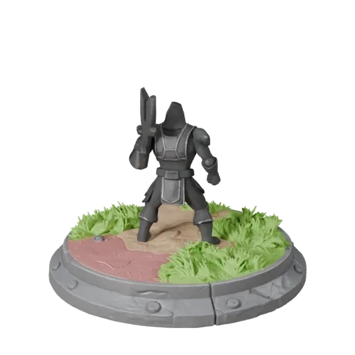 Industrial Oval Base stylized 3D model preview showing rim shape, three-quarter game view, height and ground texture