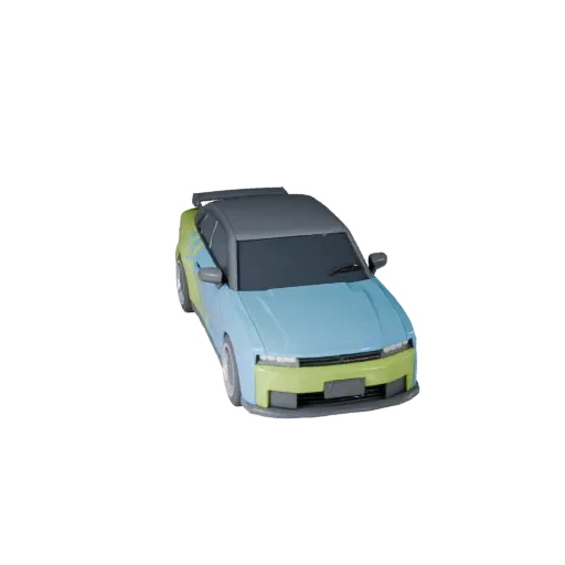 Electric Car 3D Model for Unity - Low Poly Game Asset