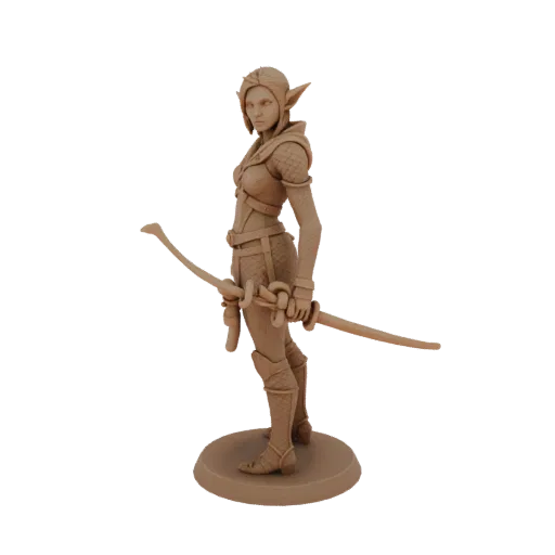 Fantasy Elf Archer Miniature STL - Stealth