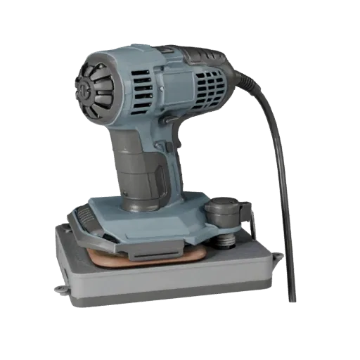 Cordless Sander 3D model, side profile view, technical viewport render, showing molded plastic, ergonomic handles.