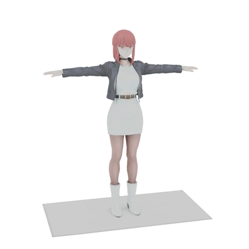 Makima T-Pose 3D Model