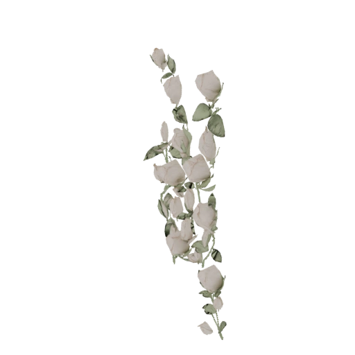 Delicate Rose Garland 3D Model