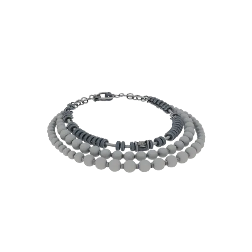Layered Pearl Necklace render detail 3D model, top-down studio render, highlighting necklace form and finish detail.