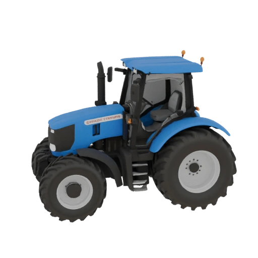 Blue Tractor 3D Model