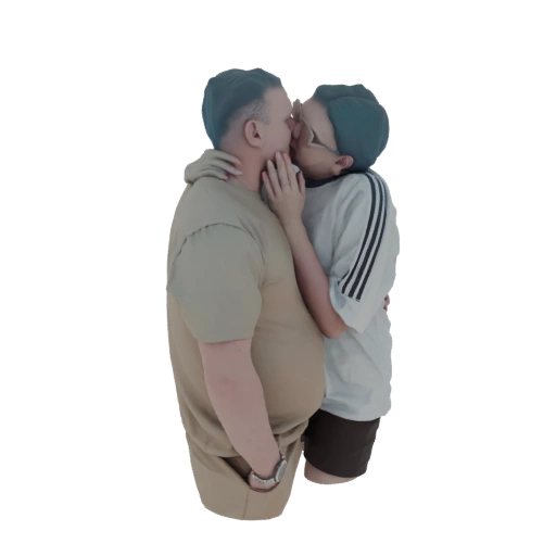 Couple Kissing 3D Model
