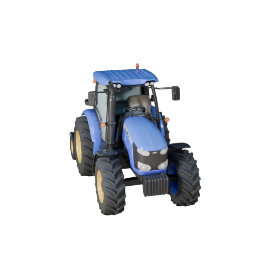 Modelo 3D de Tractor Agrícola para Blender y Juegos - PBR Realista